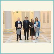 Коммерческий директор ЛЭ "ЭлекЖест", Кузнецов Игорь Викторович, представитель ПАО «Промсвязьбанк», лауреаты "Мой добрый бизнес"
